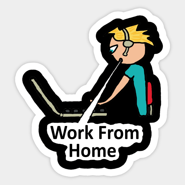 Work From Home Sticker by Mark Ewbie